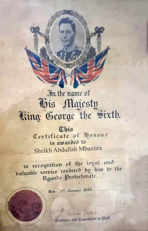 Royal Certificate of Recognition